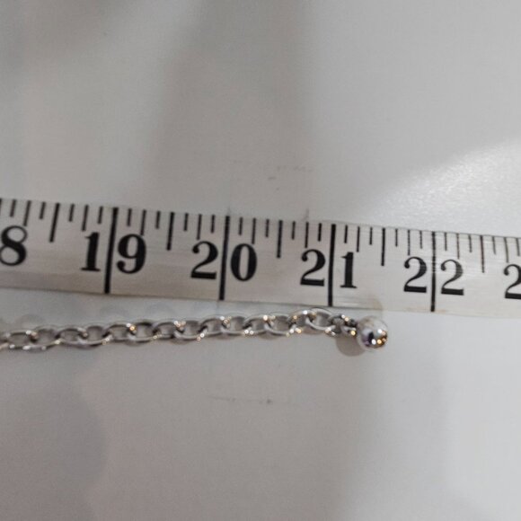 Navajo Style Statement Necklace Faux Turquoise Silvertone 20" Long Boho - Picture 7 of 7